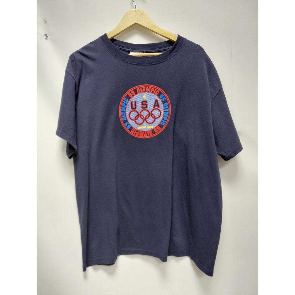 USA Olympic Navy T-Shirt Graphic Print Knit Size XL